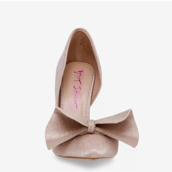 Betsey Johnson Glittering Pink Heels with Bow - Picture 11 of 11